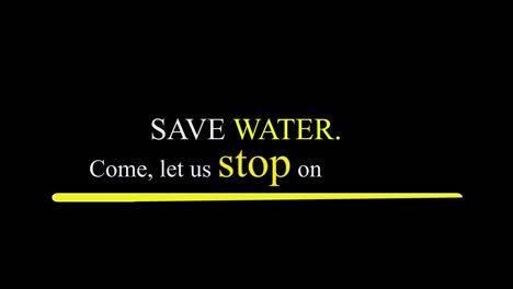 campaña de ahorro de agua - video gráfico de la campaña de agua