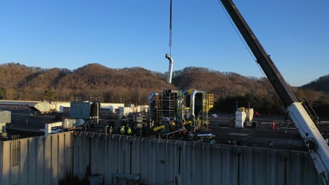 crane work at a facility in clinton tennessee