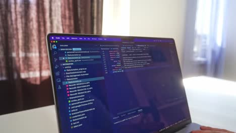 a close-up of a professional development environment for software development