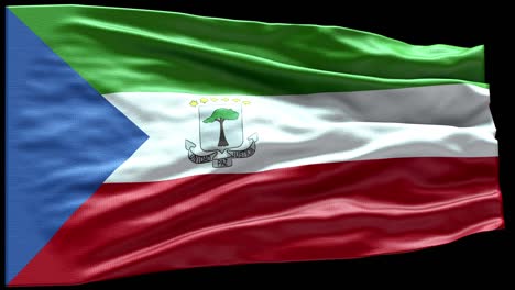 4k highly detailed flag of equatorial guinea - equatorial guinea flag high detail - national flag equatorial guinea wave pattern loopable elements