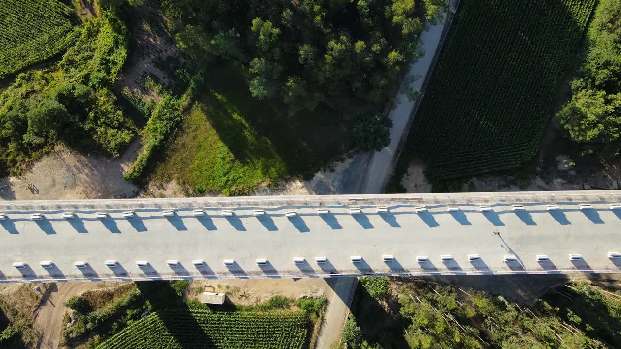 Skater che si spinge sul ponte