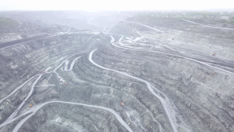 open pit mine aerial view