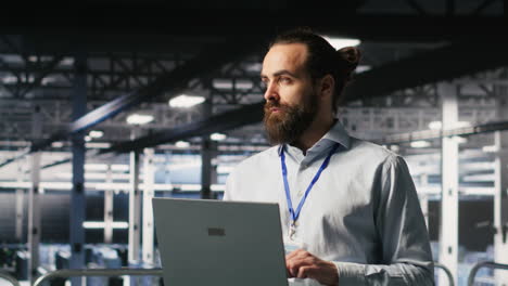 computer scientists on data center platform analyzing performance outputs