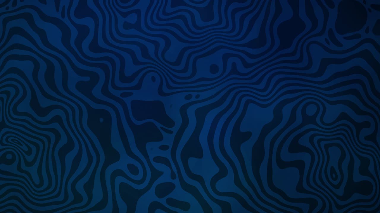 Vibrant Turbulent Blue Fluid Kaleidoscopic Pattern with Swirling Psychedelic Shapes and Forms - Hypnotic Abstract Motion in a Seamless Loop