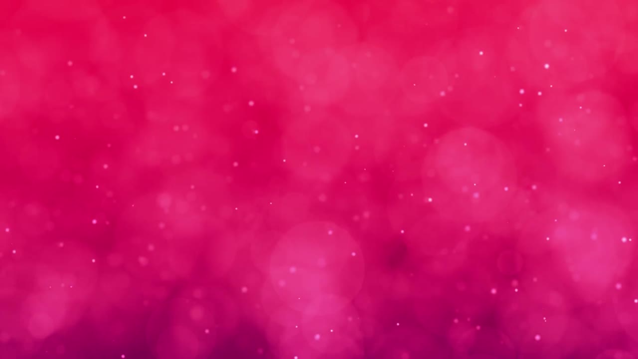 Sfondo animato astratto e romantico con particelle nei colori rosso e rosa