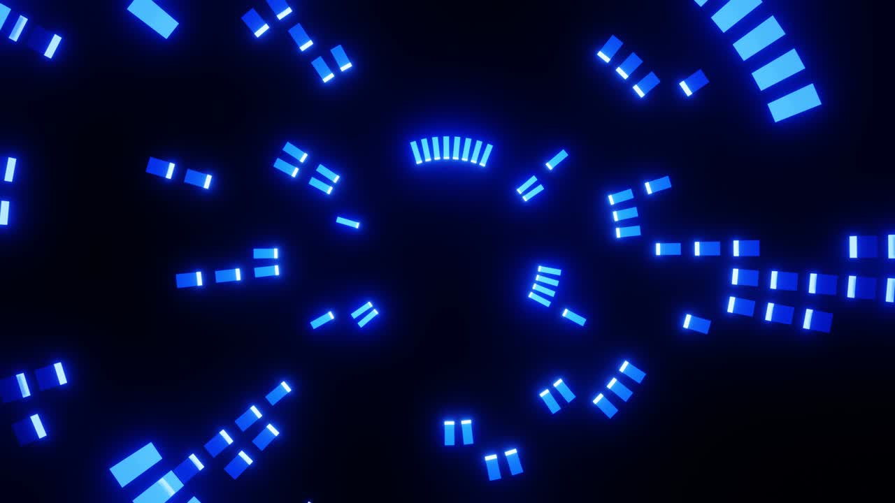 vj는 파란 빛의 추상적인 플래시를 루프합니다.