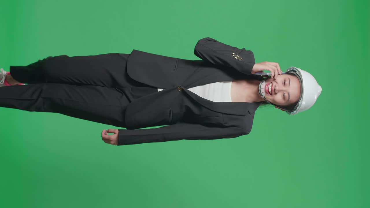 Businesswoman Engineer Talking on Phone