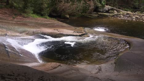 dangerous certova oka geological formations and small ponds in giant mountains in mumlava river