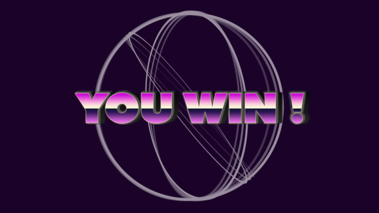 스 ⁇  스캐닝을 통해 금속 핑크에서 보라색 문자로 텍스트를 이기는 애니메이션