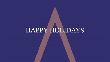 Texto-De-Felices-Fiestas-Con-Triángulo-Dorado-En-Degradado-Azul-De-Moda