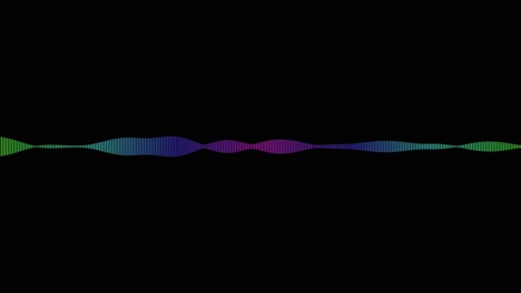 mutli-colored audio spectrum waves over black