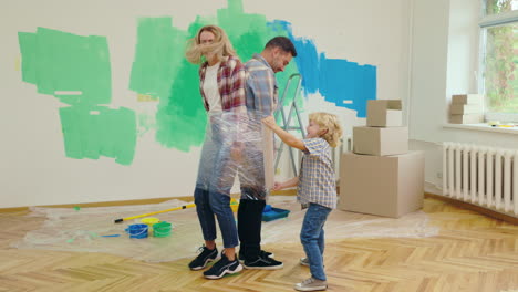 family fun during a home renovation