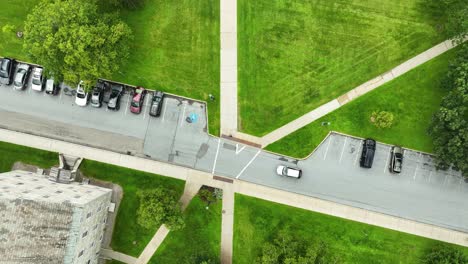 top down aerial of a common gathering area