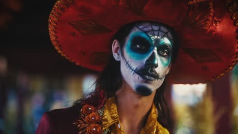 day of the dead mariachi costume portrait