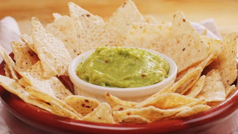tortilla chips with guacamole
