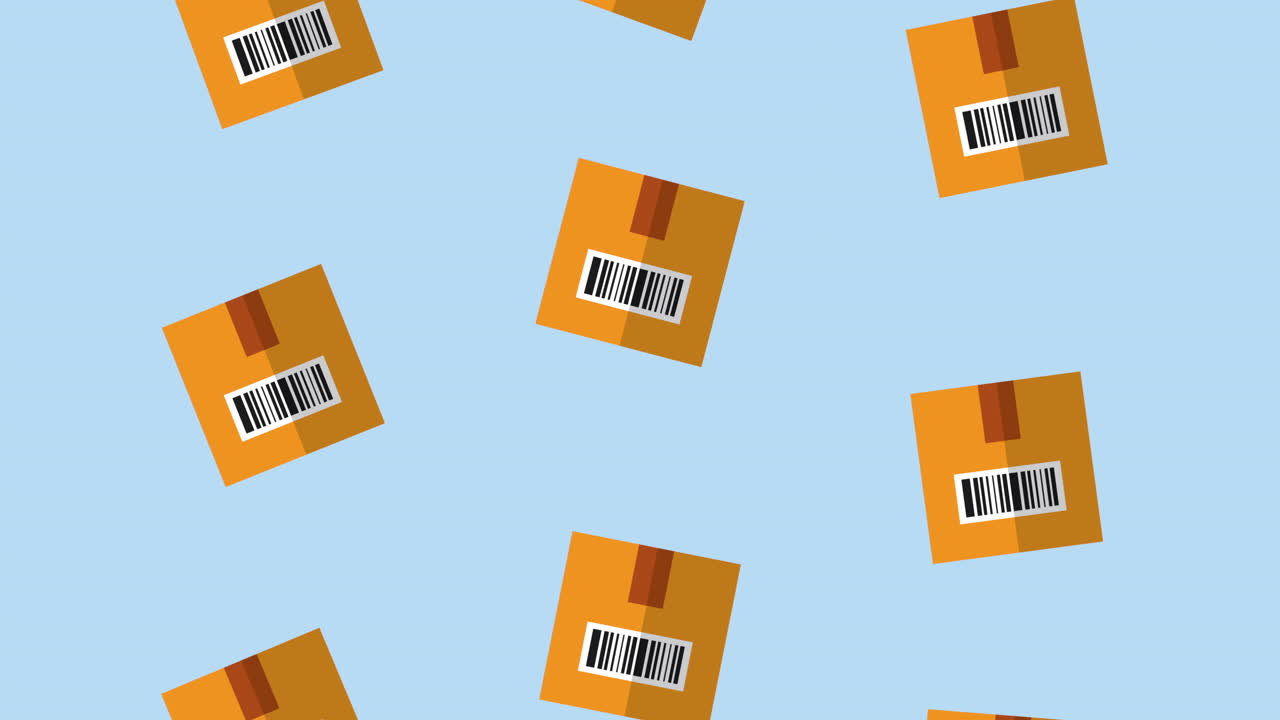 servicio logístico con patrón de cajas