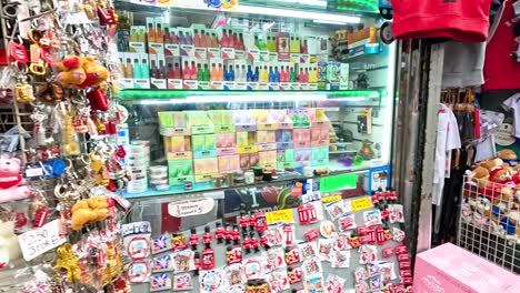 tourists browse vibrant london souvenir shop