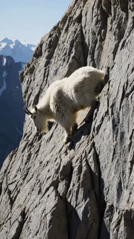 mountain goat on a rocky cliff