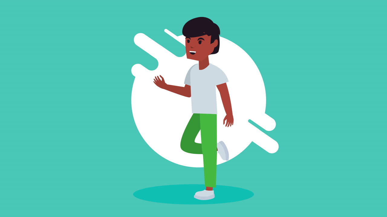 niño indio feliz celebrando el personaje