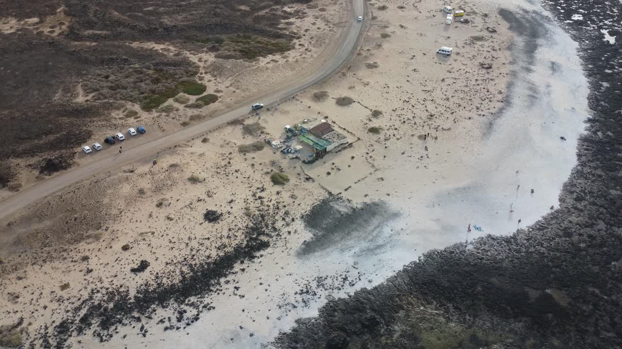 filmati spettacolari di una bellissima spiaggia a fuerteventura