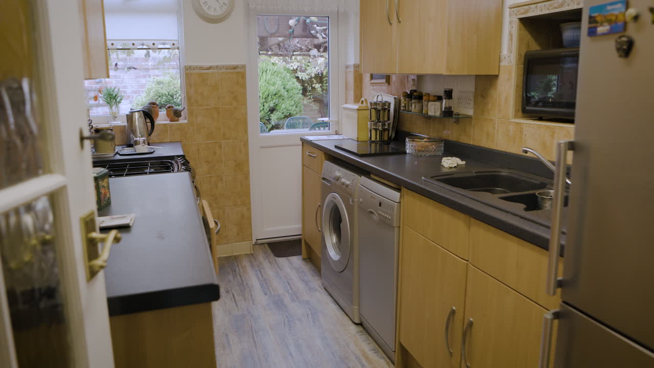 A well-equipped kitchen interior