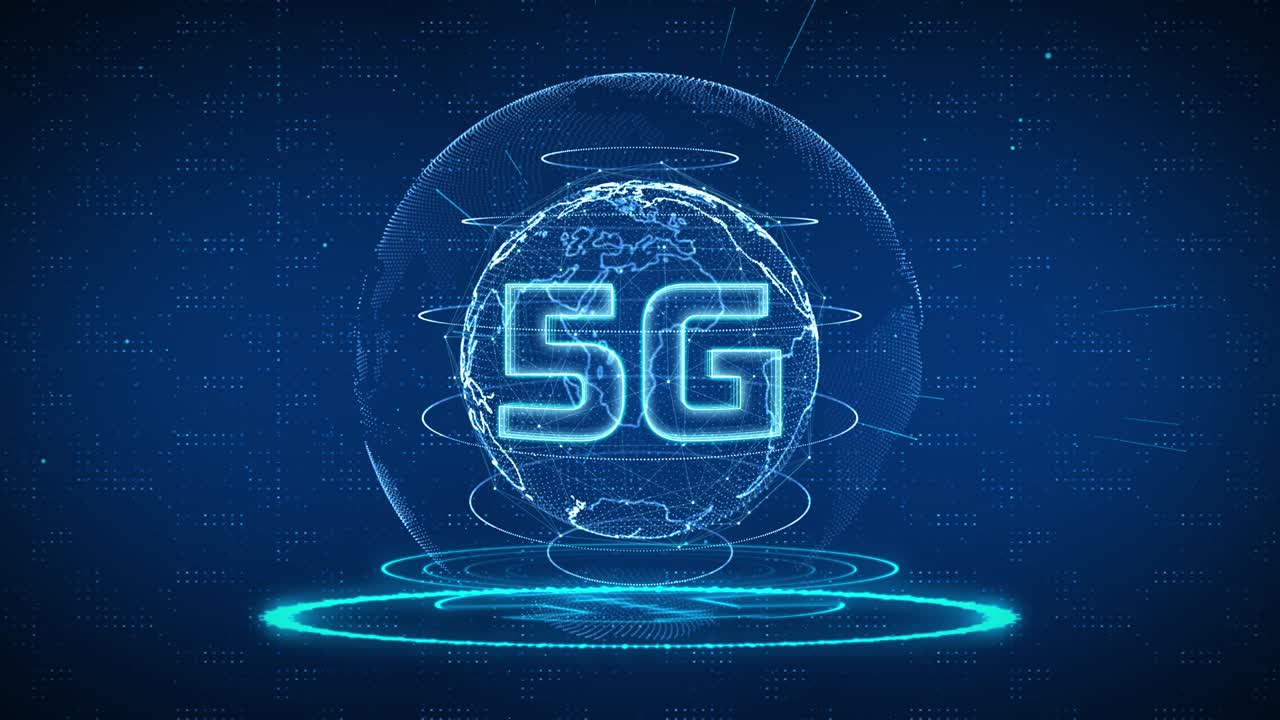 connessione internet ad alta velocità 5g dell'internet delle cose iot loop animation.