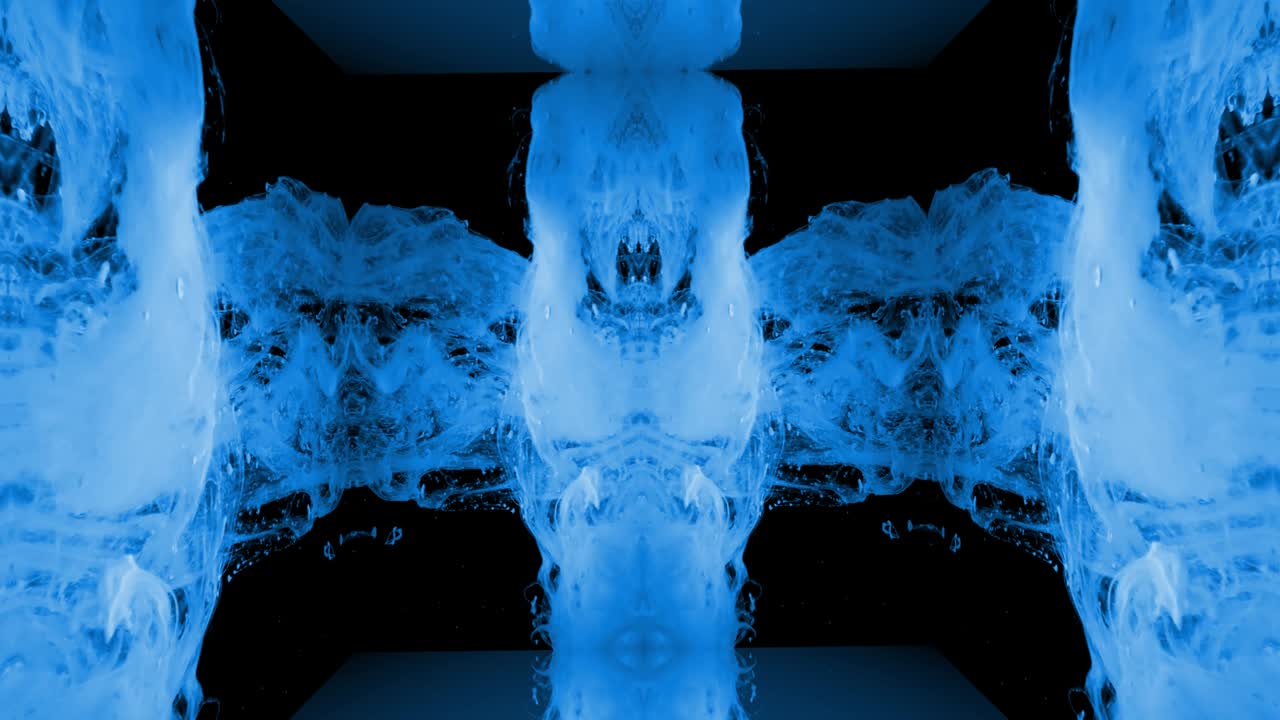 estudio virtual en 3d con efecto de flujo de pintura.