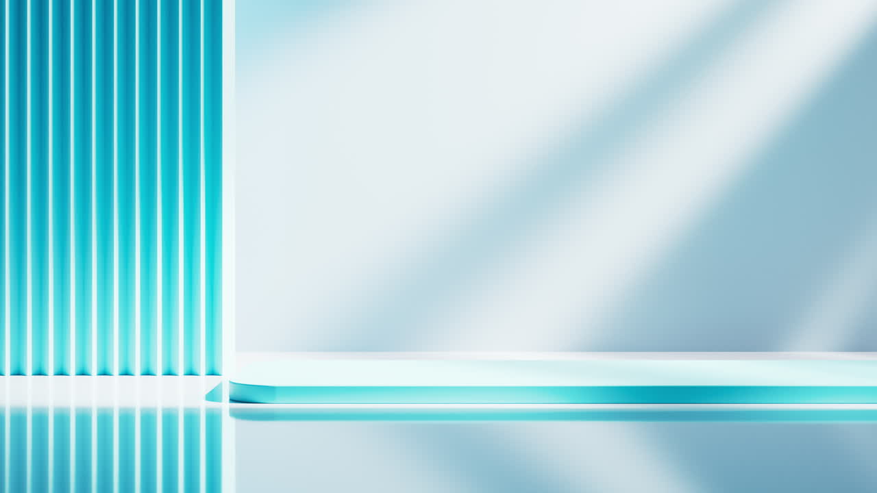 estructura de edificio vacío con geometrías creativas, renderización en 3d.