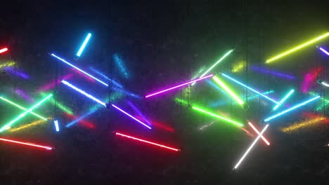 luces fluorescentes de neón multicolores