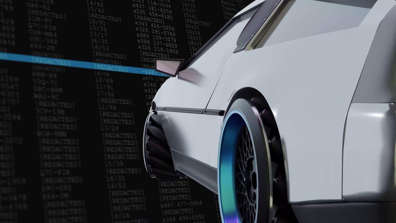 자동차 운전에 대한 데이터 처리 애니메이션