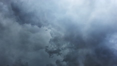 lightnings in night storm cloud