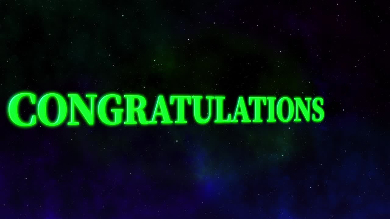 축하 메시지 텍스트 애니메이션 모션 그래픽