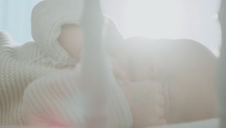 baby sleeping in a crib