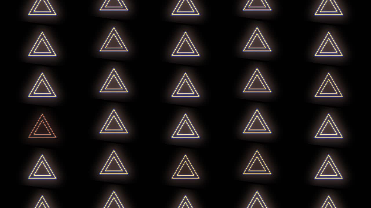 patrón geométrico de triángulos azul y amarillo neón