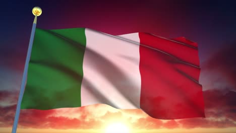 4k highly detailed flag of italy loopable