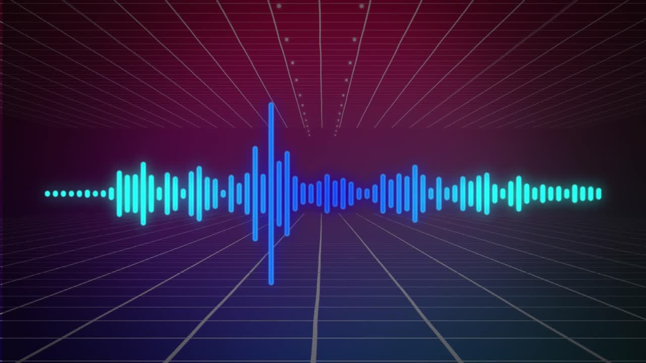 Animation of sound spots moving over squares