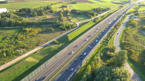 Aerial-top-view-of-highway-road