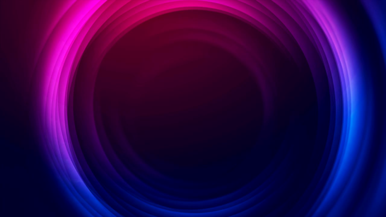 brillantes círculos azules y púrpuras suaves fondo de movimiento tecnológico abstracto