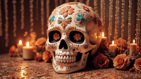 sugar skull decoration for the day of the dead