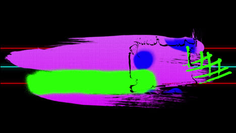 animación de gráficos geométricos coloridos sobre un fondo negro
