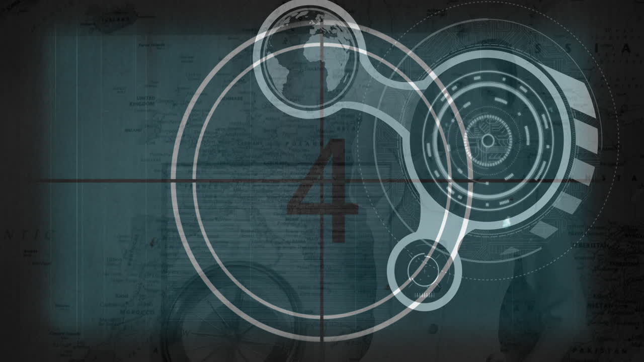 cuenta atrás contra un fondo gris 4k