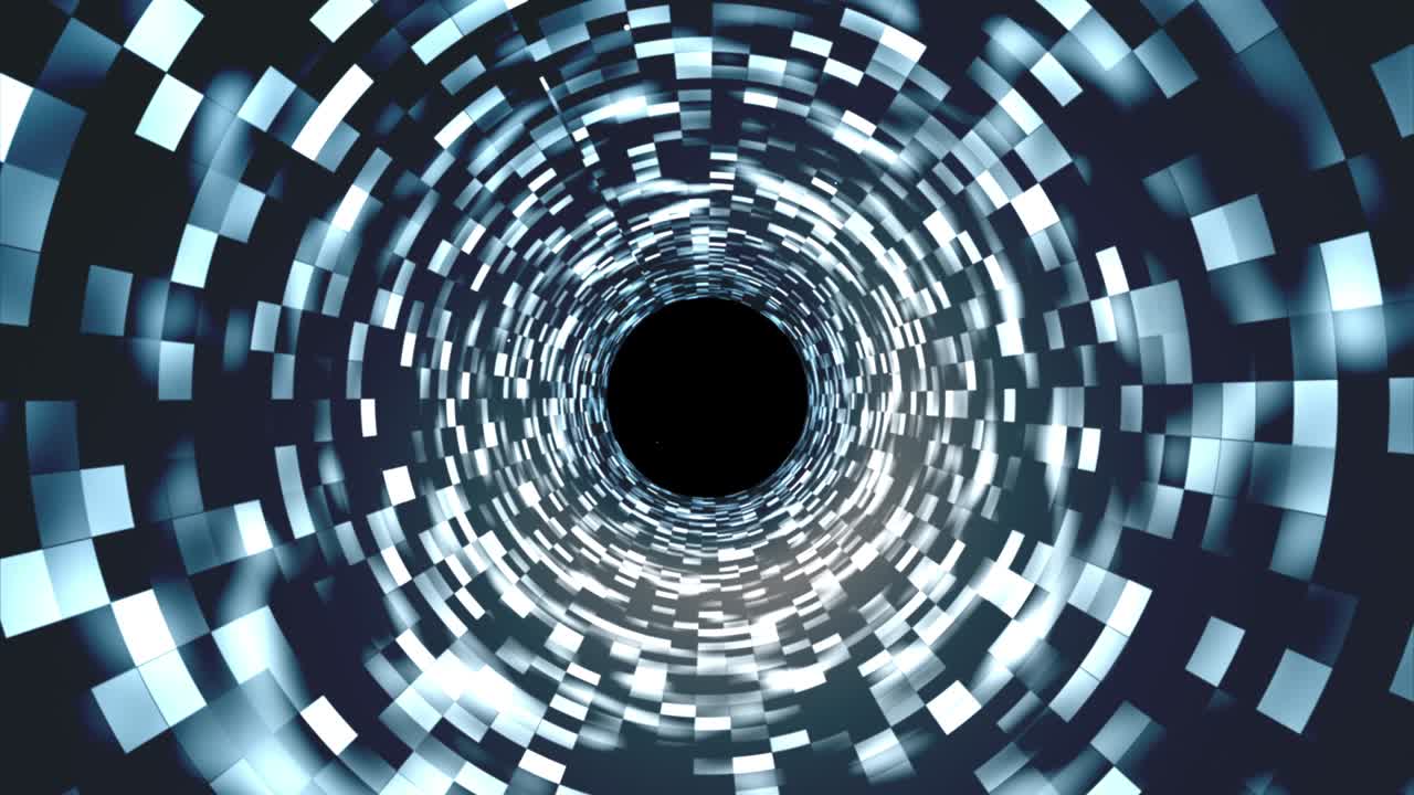 4k video de túnel vacío y brillante abstracto. concepto de fondo abstracto.