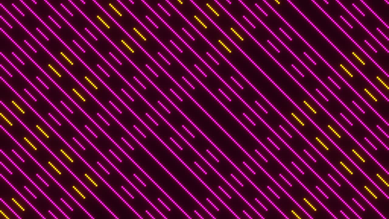 fondo de líneas de píxeles de neón flotantes