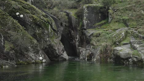 secluded natural pool amidst gerês nature, portugal