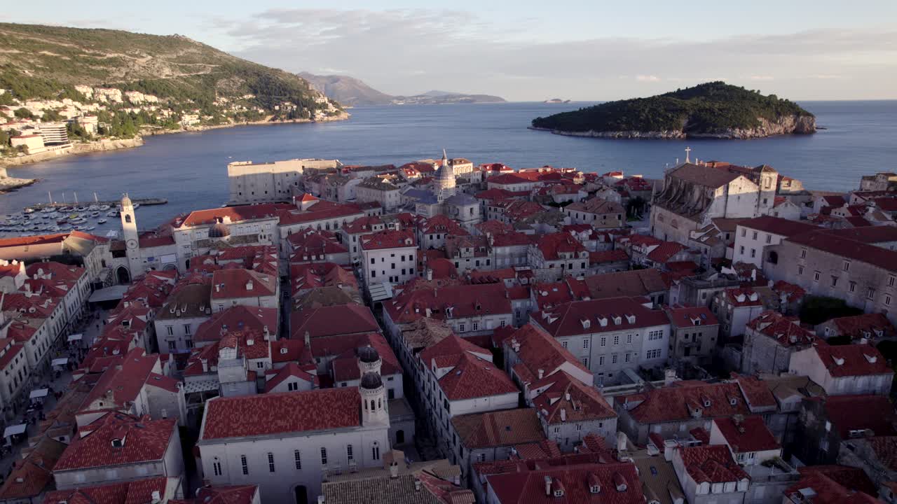 Vista aerea della città vecchia di Dubrovnik