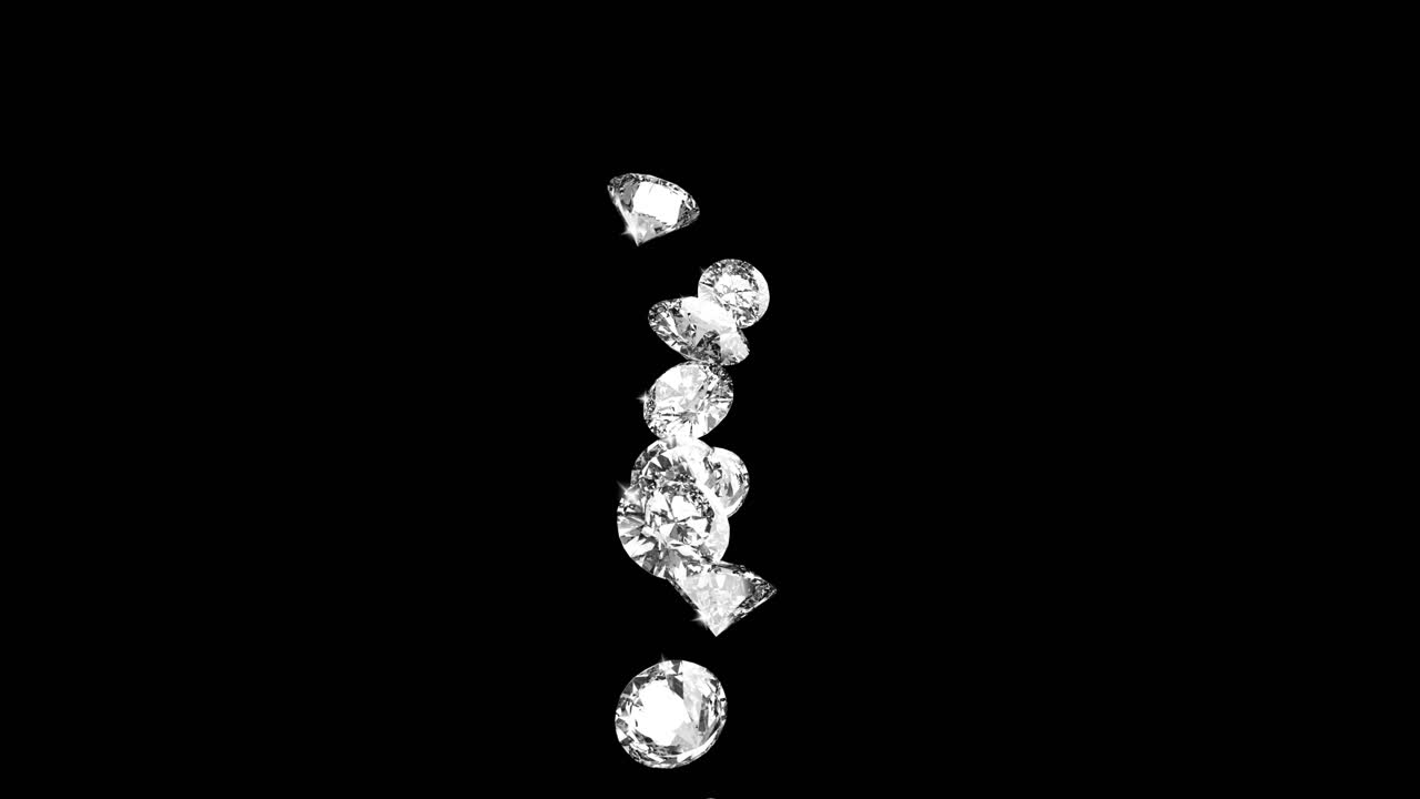 Diamonds flying in spurt trail loop animation loop background special event and holiday greeting