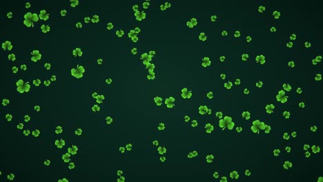 Saint patricks day design with clover leaf grass leaves ireland spring on green background irish