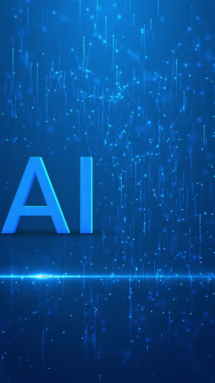 Ai automation research of user data modern concept background word ai animation fingerprint chip