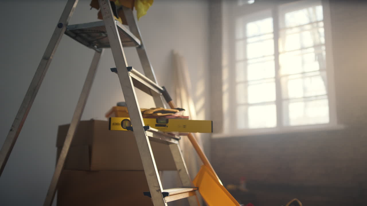 Tools for home repair in new apartment. Instruments for house renovation.