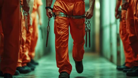 prisoners in orange jumpsuits